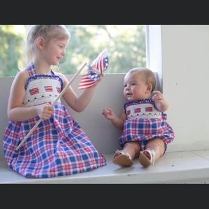 Smocked Fourth of July Dress